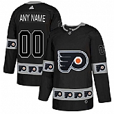 Customized Men's Philadelphia Flyers Black Team Logos Fashion Adidas Jersey